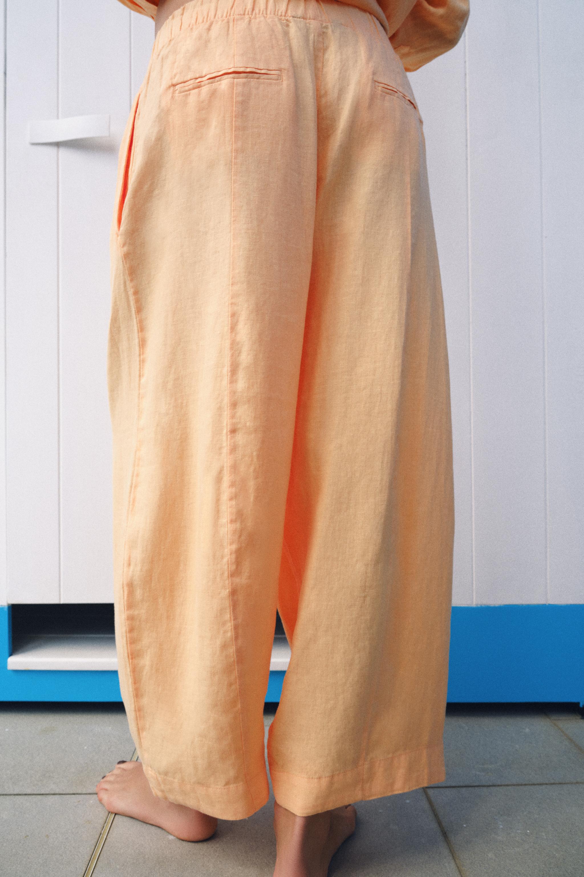 PANTALON BARREL 100 % LIN ZW COLLECTION